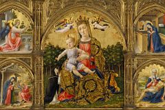 24 The Madonna of Humility, the Annunciation, the Nativity and the Pieta - Bartolomeo Vivarini 1465 - Robert Lehman New York Metropolitan Museum Of Art.jpg